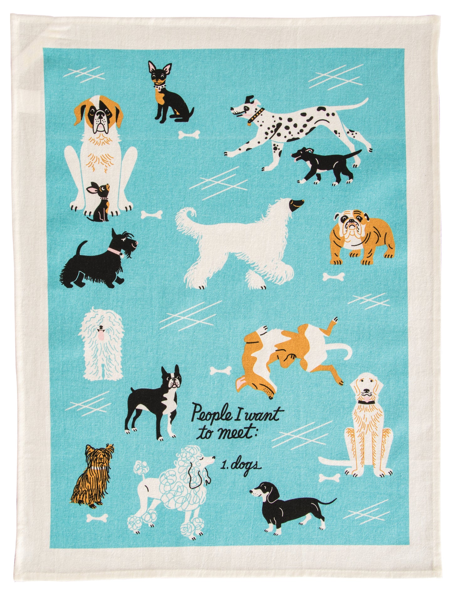 WW312 People To Meet: Dogs Dish Towel