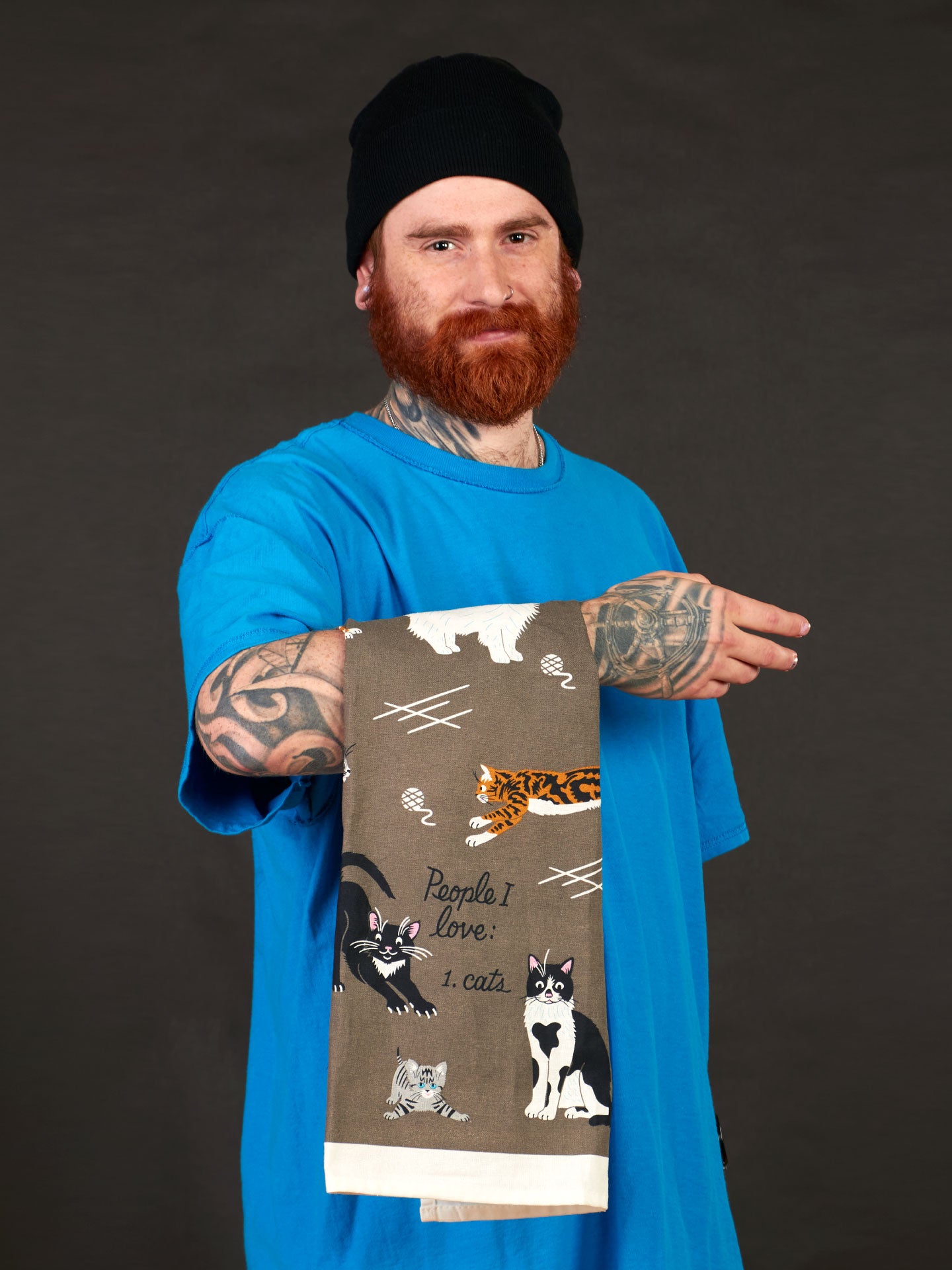 WW337 People I Love: Cats Dish Towel