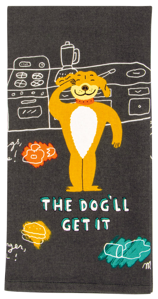 WW340 The Dog'll Get It Dish Towel