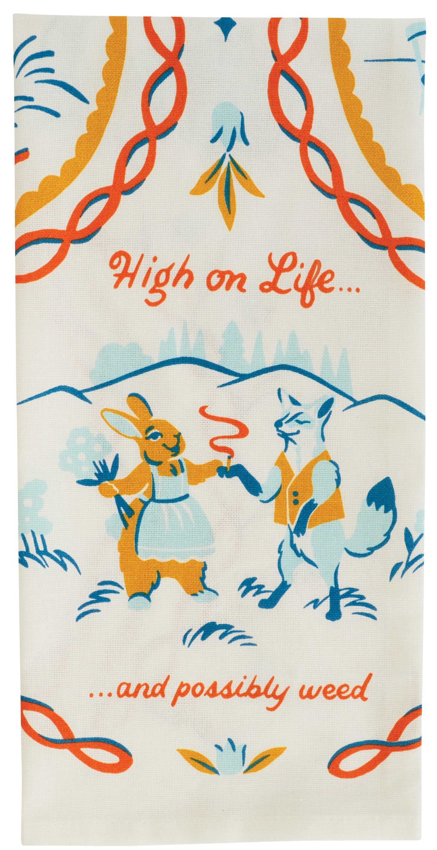 WW363 High On Life Dish Towel