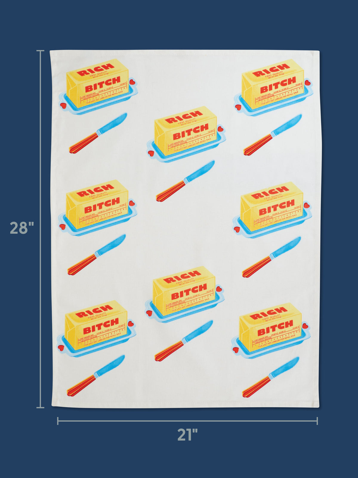 Rich Bitch Dish Towel by Blue Q – image 3