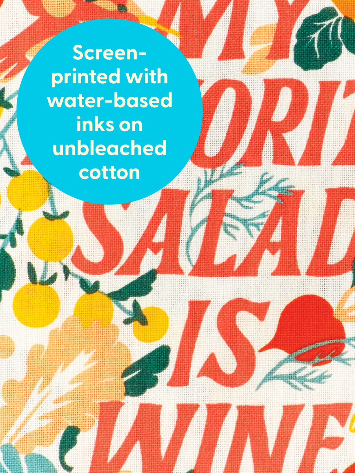 My Favorite Salad Is Wine Dish Towel by Blue Q – image 4