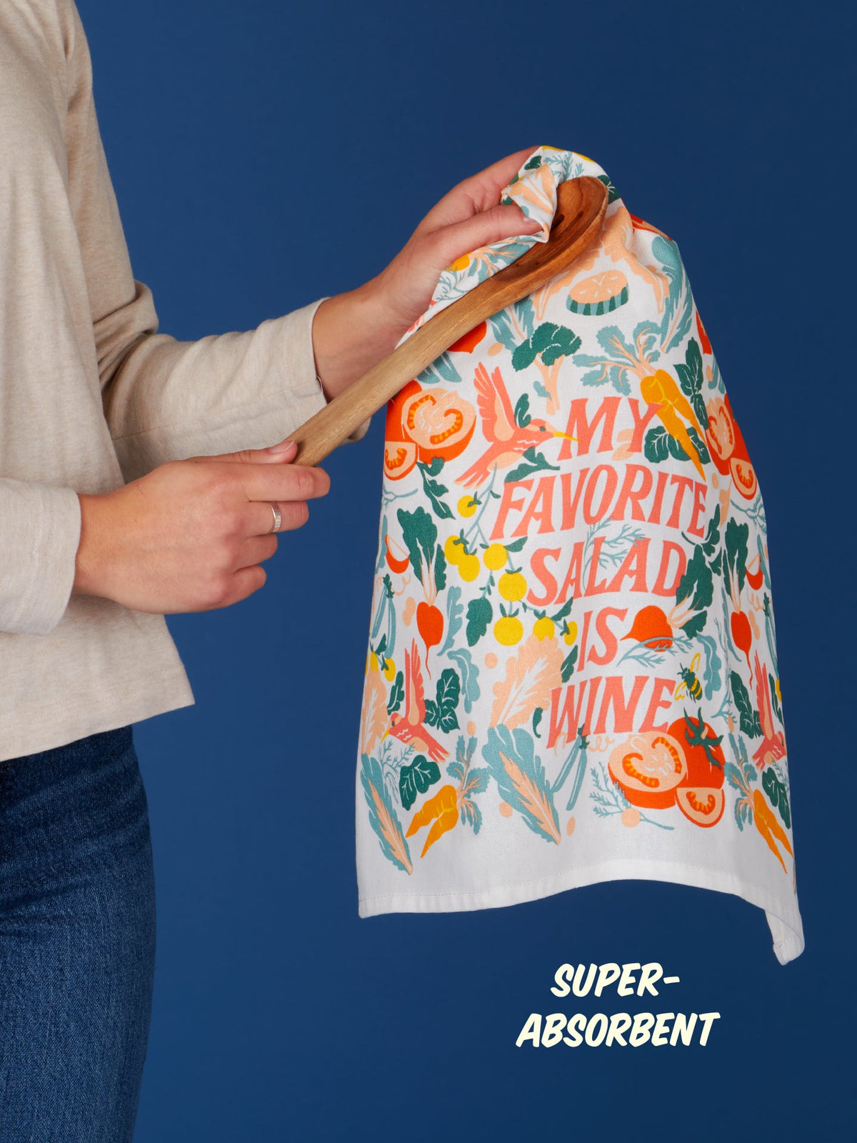 My Favorite Salad Is Wine Dish Towel by Blue Q – image 6