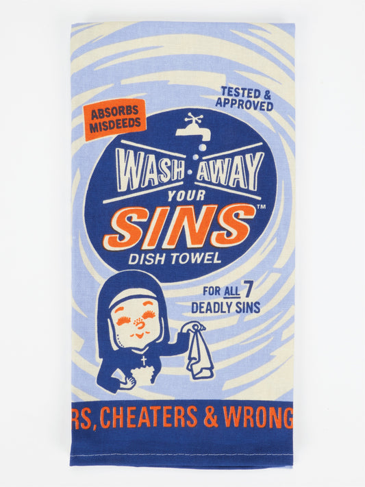 Wash Away Your Sins Dish Towel by Blue Q