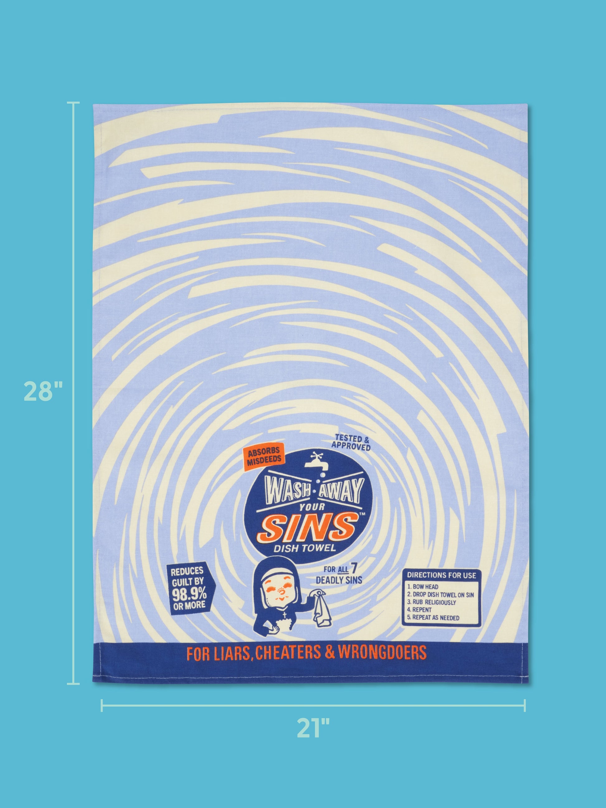 Wash Away Your Sins Dish Towel by Blue Q – image 2