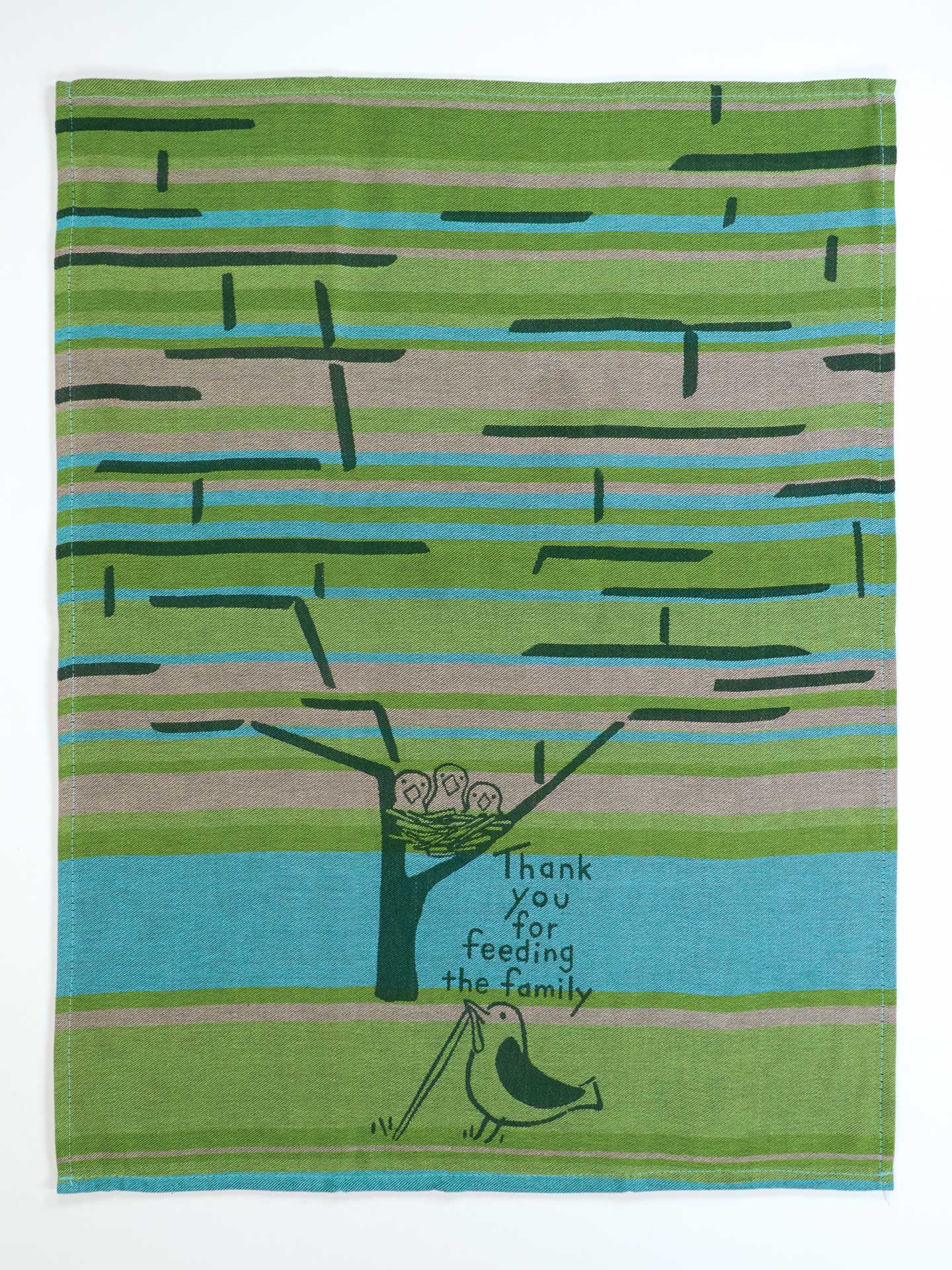 WW641 Thank You For Feeding The Family Dish Towel