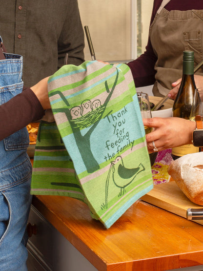 WW641 Thank You For Feeding The Family Dish Towel