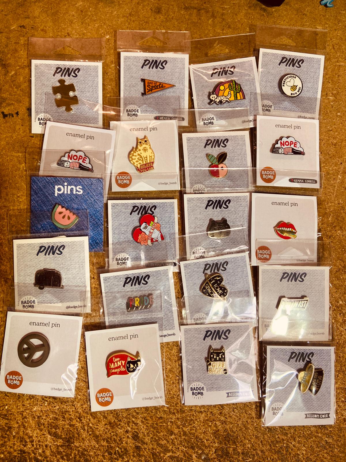 Badge Bomb Mixed Enamel Pin bundle 6